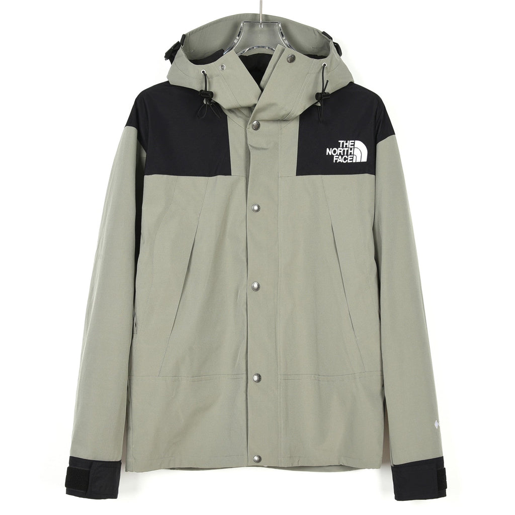 The North Face Men's Hooded Mountain Jacket | Sage Green & Black Color Block