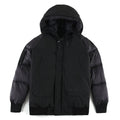 Canada Goose Women's Men's Patchwork Hooded Bomber Jacket - Black