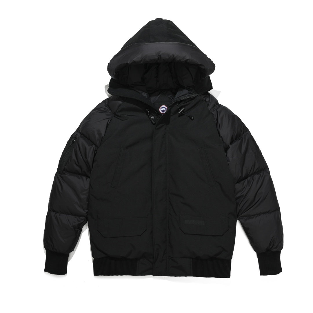 Canada Goose Women's Men's Hybrid Hooded Down Jacket - Black