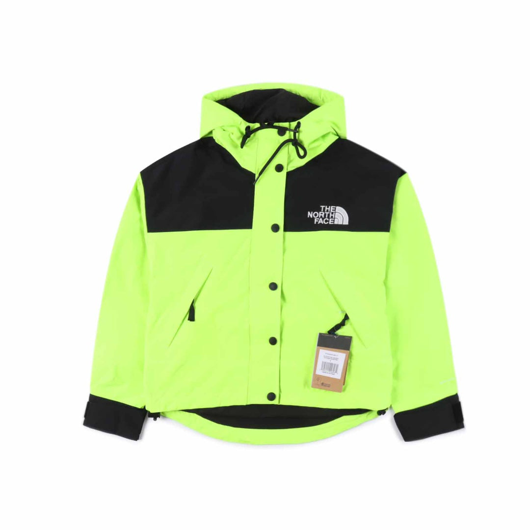 The North Face Women's Hooded Mountain Jacket | Neon Green & Black Color Block