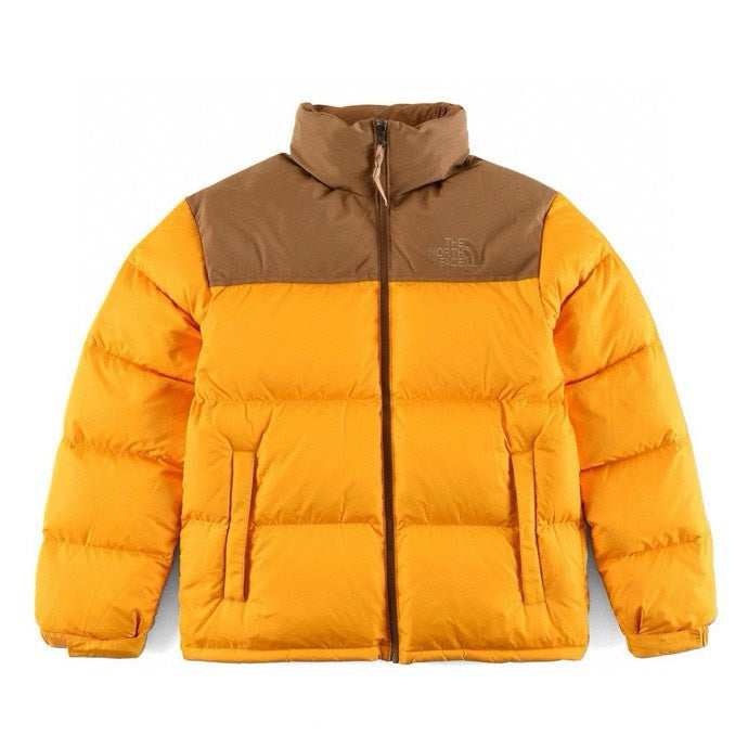 The North Face 1996 Retro Nuptse Jacket – Brown & Orange Color Block | Women's & Men's Styling