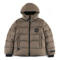 Canada Goose Women's Men's Black Label Hooded Down Jacket - Taupe