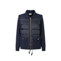 Moncler Women's Men's Knit Panel Down Jacket - Navy