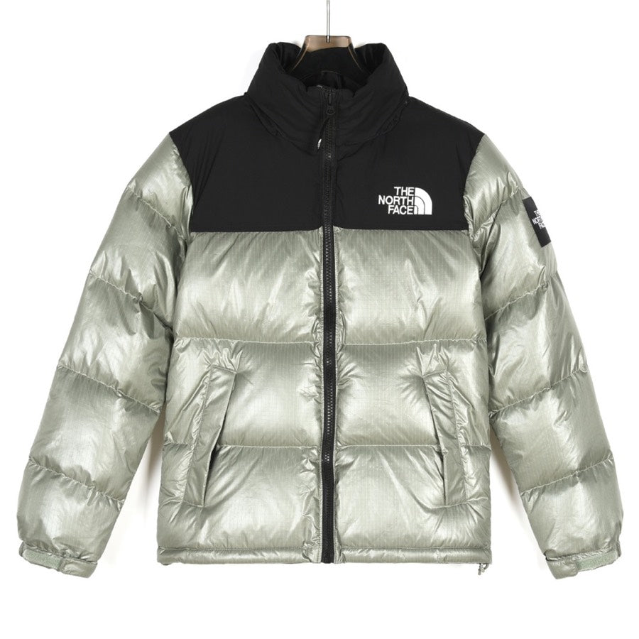 The North Face 1996 Retro Nuptse Jacket – Metallic Sage & Black Color Block | Women's & Men's Styling