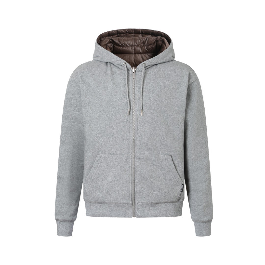 Canada Goose Women's Men's Full-Zip Hooded Down Jacket - Grey