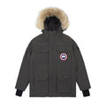 Canada Goose Women's Men's Fur Hood Parka Jacket - Dark Grey