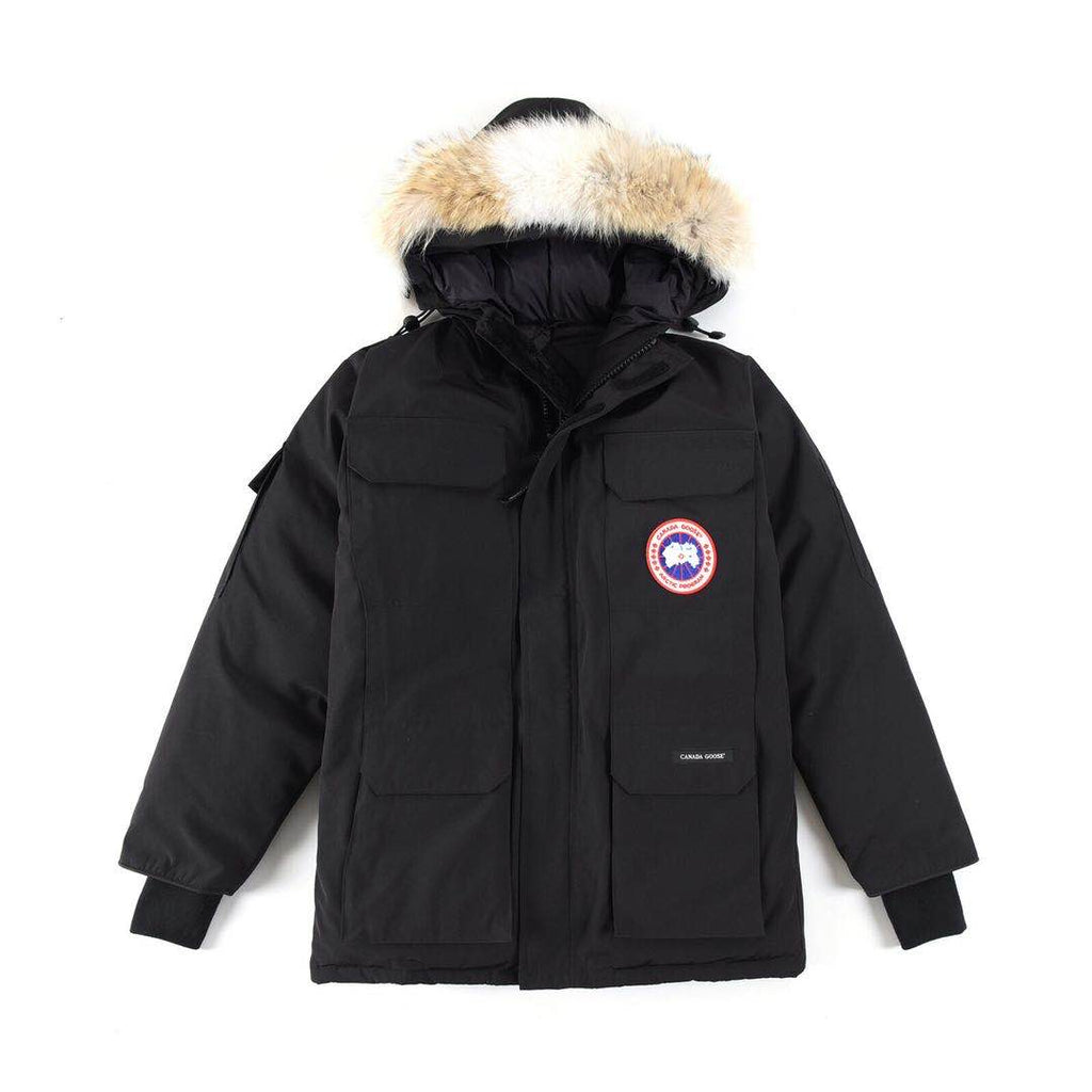 Canada Goose Women's Men's Fur Hood Parka Jacket - Black
