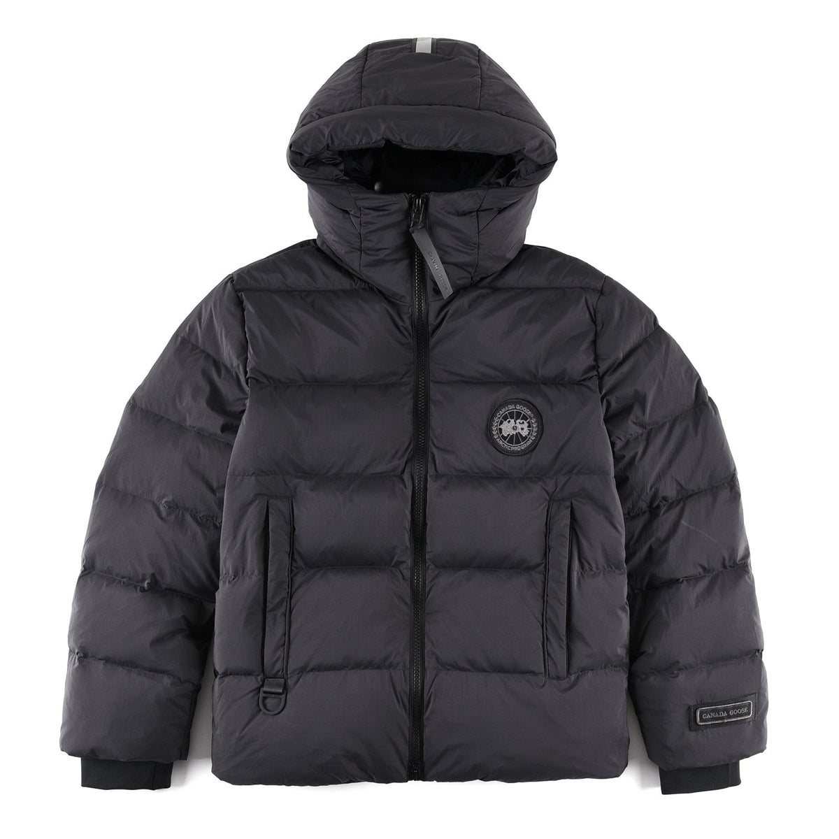 Canada Goose Women's Men's Black Label Hooded Down Jacket - Black