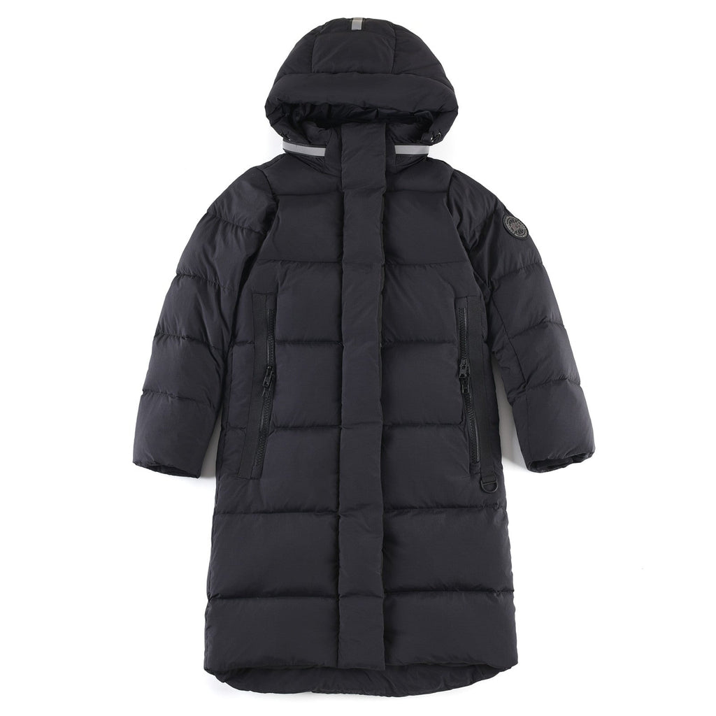Canada Goose Women's Men's Long Hooded Down Coat - Black
