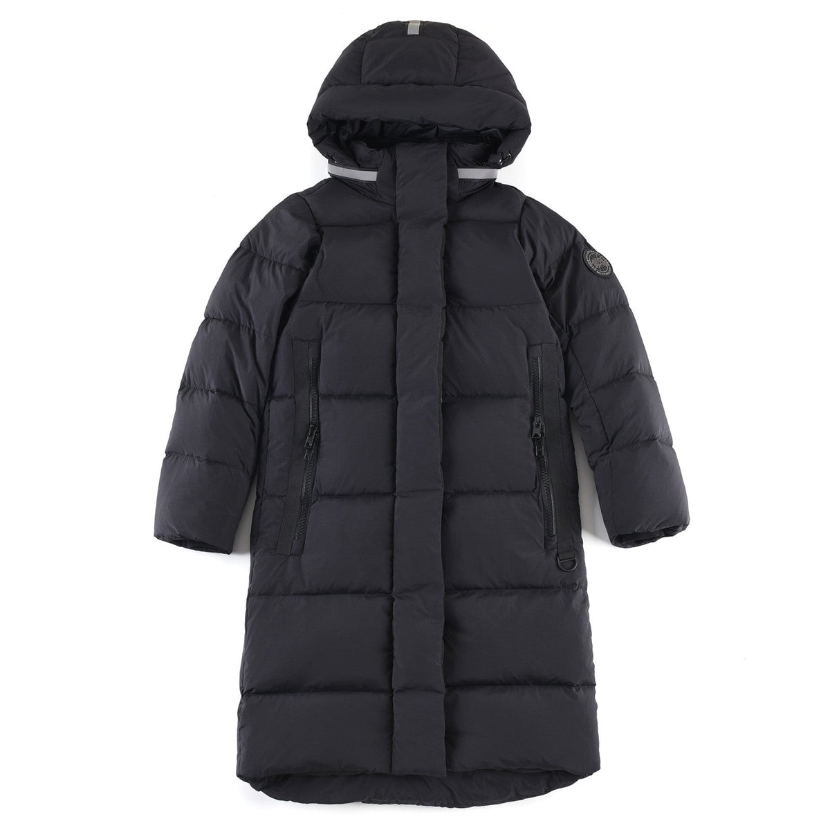 Canada Goose Women's Men's Long Hooded Down Coat - Black