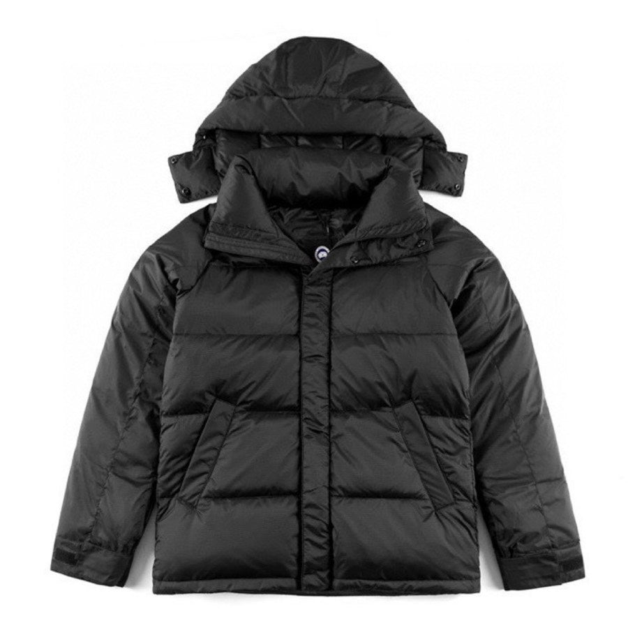 Canada Goose Women's Men's Short Hooded Down Jacket - Black
