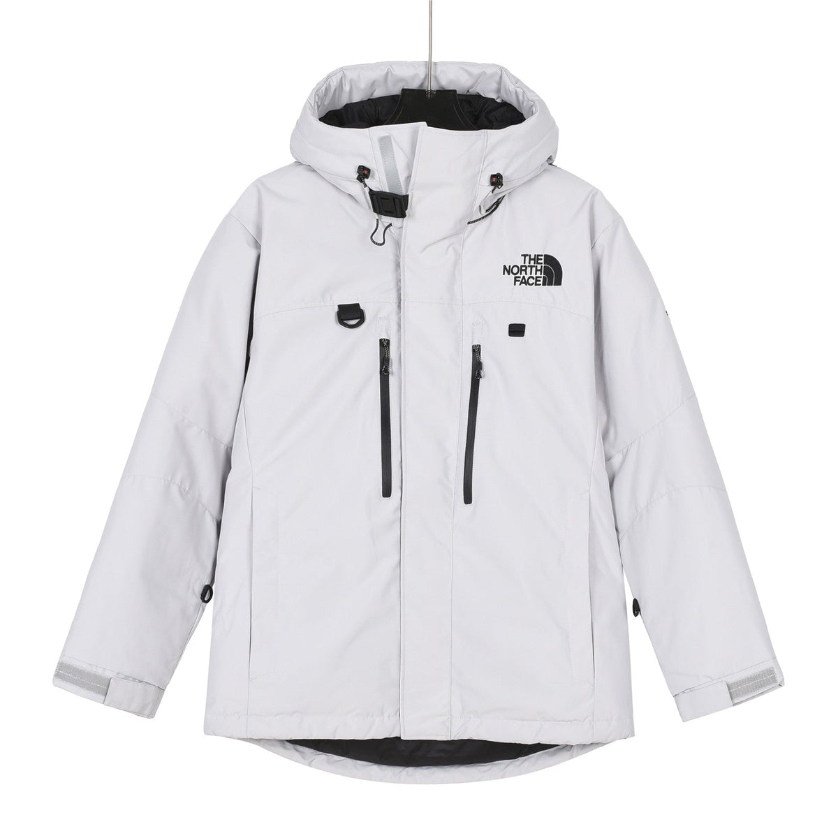 The North Face Men's White Hooded Ski Jacket | Outdoor Winter Outerwear