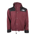 The North Face Women's Men's GORE-TEX Hooded Mountain Jacket - Wine Red & Black Color Block Waterproof Shell