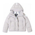 Canada Goose Women's Men's Short Hooded Down Jacket - Light Gray