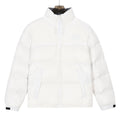 The North Face Stand Collar Puffer Jacket | Solid White | Women's & Men's Streetwear Style
