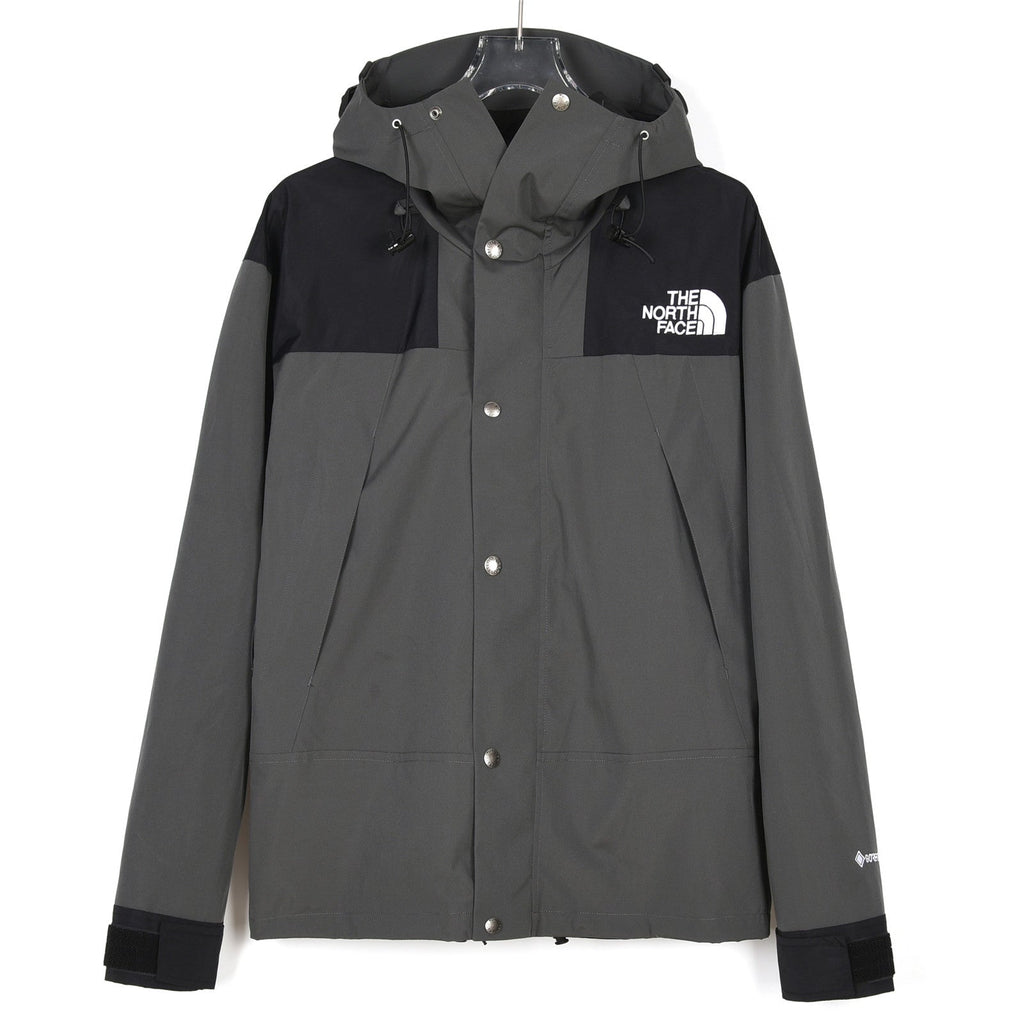 The North Face Men's Hooded Mountain Jacket | Charcoal Grey & Black Color Block