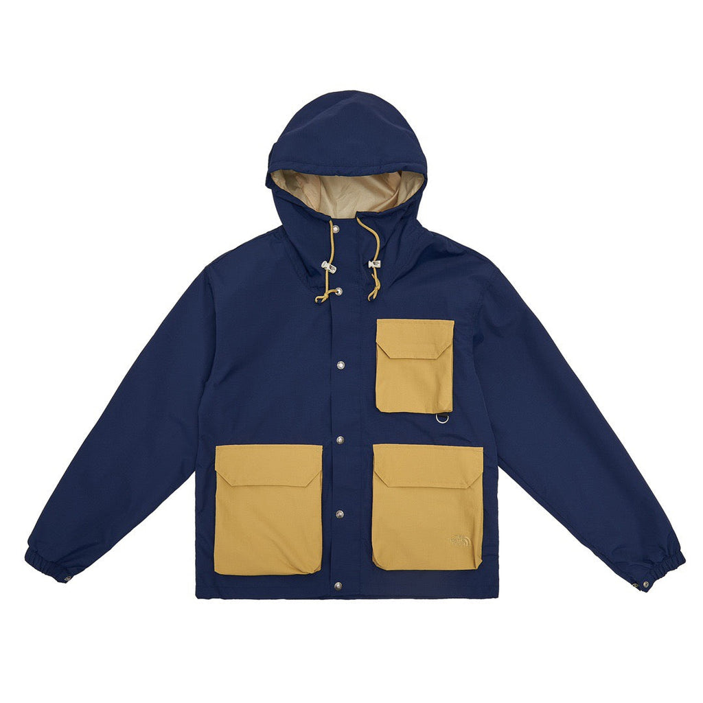 The North Face Women's Men's Multi-Pocket Hooded Jacket - Navy Blue & Khaki Color Block