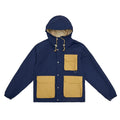 The North Face Women's Men's Multi-Pocket Hooded Jacket - Navy Blue & Khaki Color Block