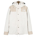 The North Face Men's Off White And Beige Color Block Hooded Mountain Jacket