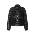 Moncler Women's Men's Knit Pocket Stand Collar Short Down Jacket - Black