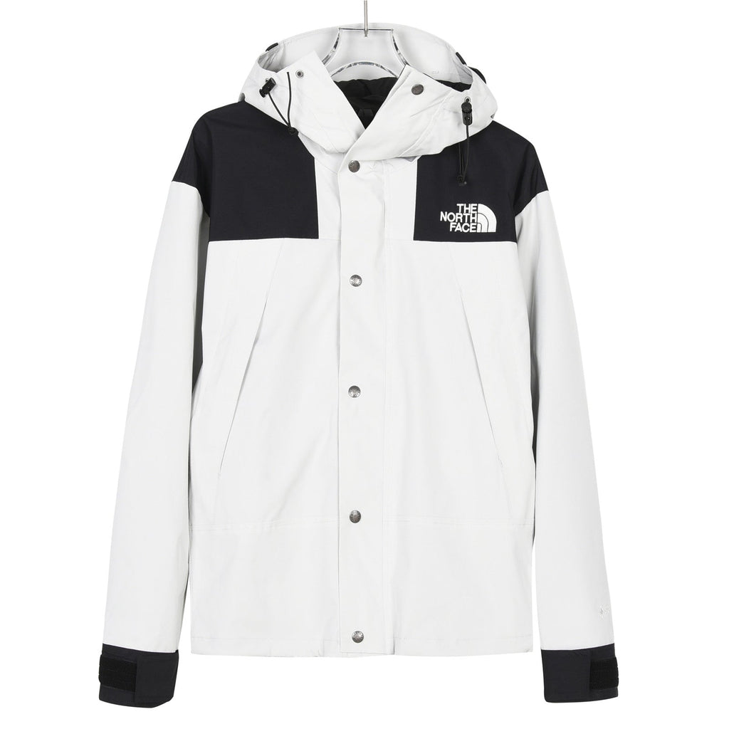 The North Face Men's Hooded Mountain Jacket | White & Black Color Block