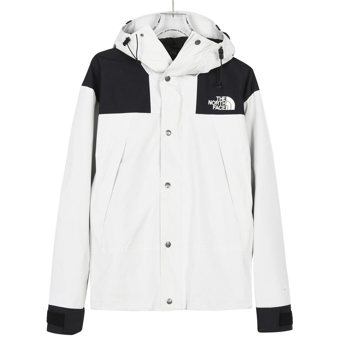 The North Face Men's Hooded Mountain Jacket | White & Black Color Block