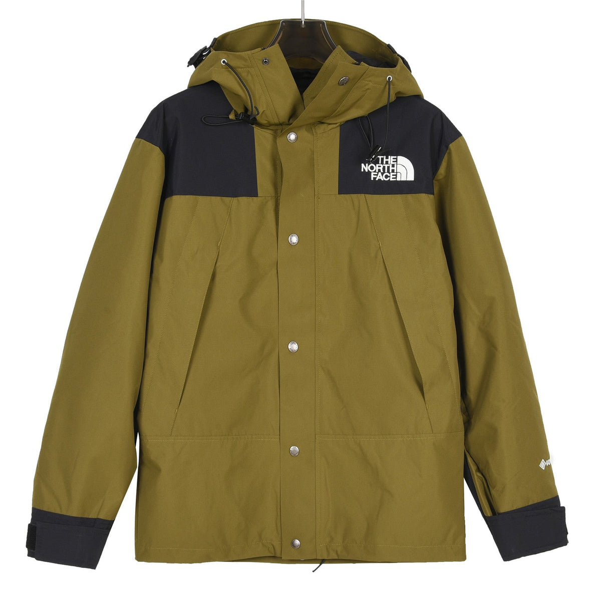 The North Face Men's Hooded Mountain Jacket | Olive Green & Black Color Block