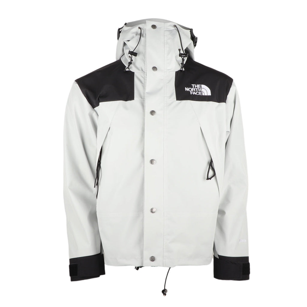 The North Face Men's GORE-TEX Hooded Jacket | Light Gray & Black Color Block | Women's Styling Inspiration