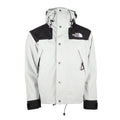 The North Face Men's GORE-TEX Hooded Jacket | Light Gray & Black Color Block | Women's Styling Inspiration