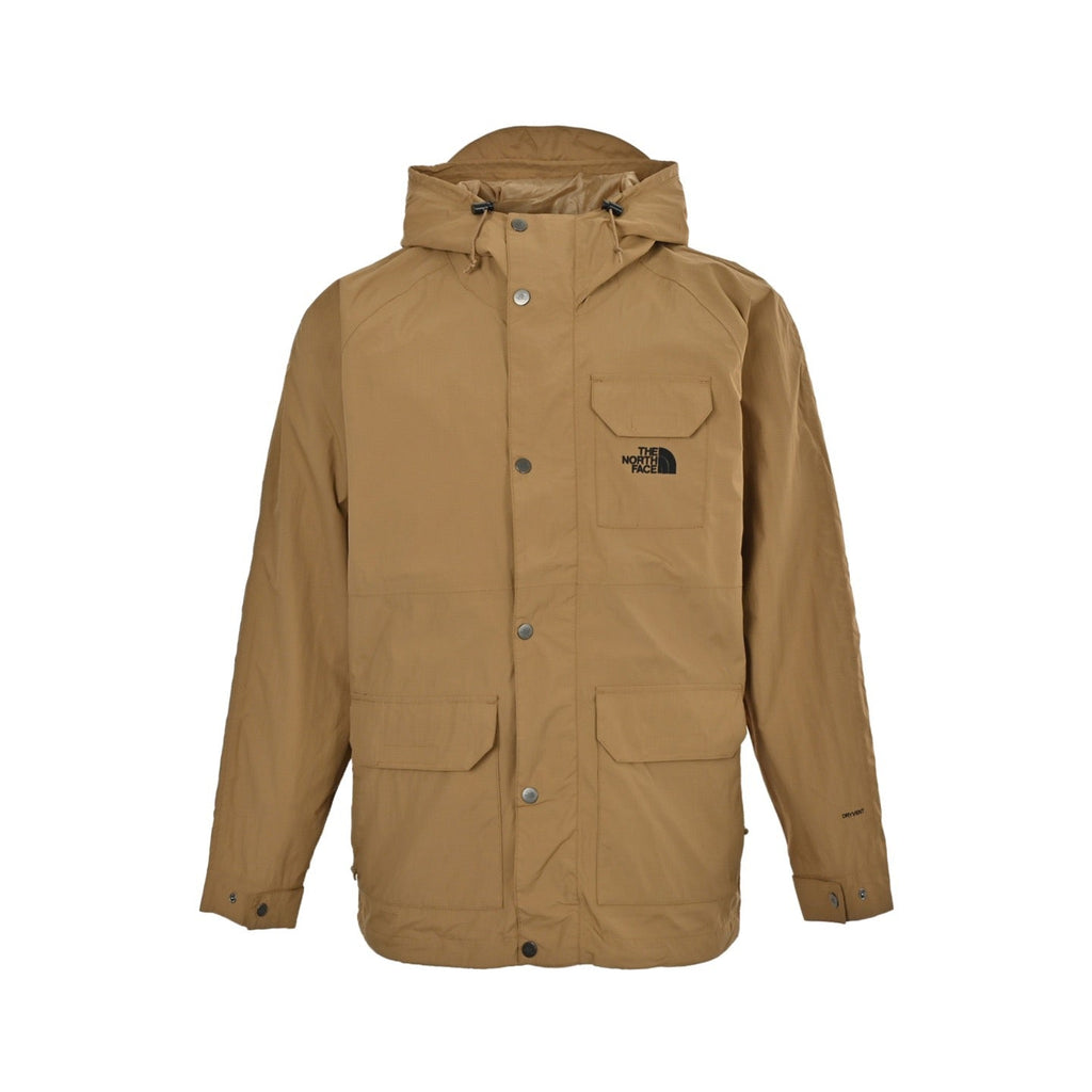 The North Face Men's Khaki Dryvent Hooded Utility Jacket