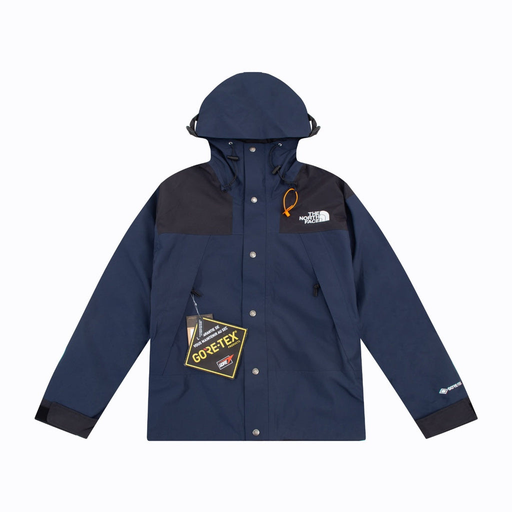 The North Face Men's GORE-TEX Hooded Mountain Jacket | Navy Blue & Black Color Block