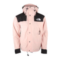 The North Face Women's Men's GORE-TEX Hooded Mountain Jacket - Light Pink & Black Color Block Waterproof Shell
