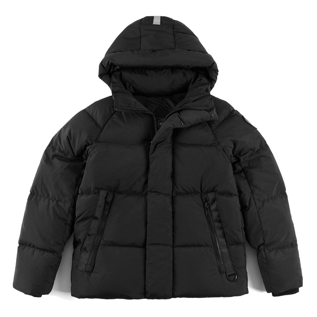 Canada Goose Women's Men's Short Hooded Down Jacket - Black