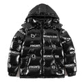 Moncler x Fragment Women's Men's Shiny Hooded Down Jacket - Black