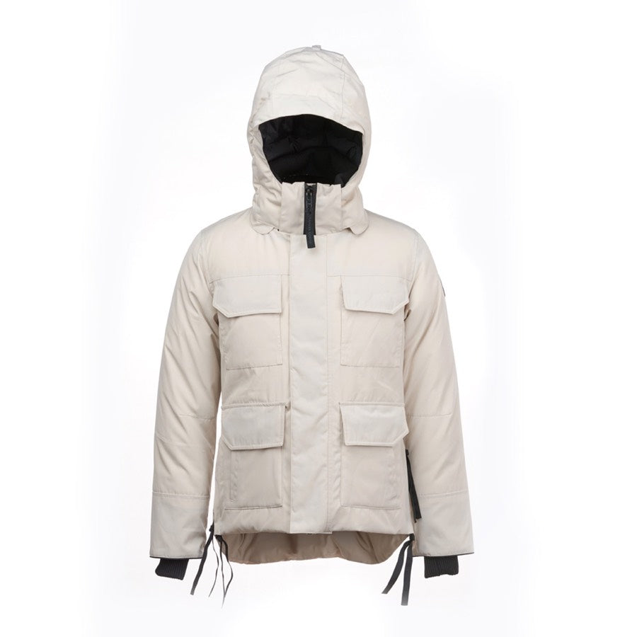 Canada Goose Women's Men's Black Label Down Parka Jacket - Cream White