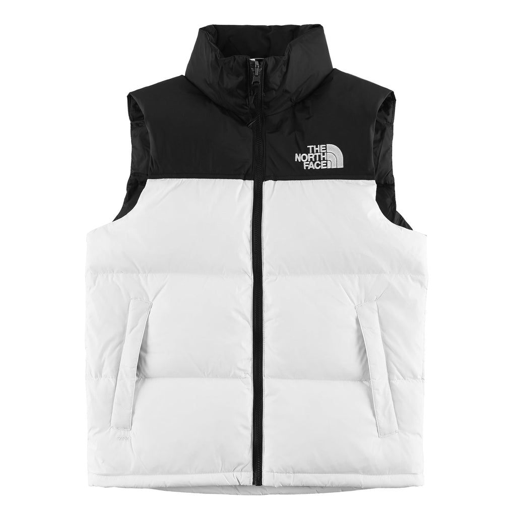 The North Face 700 Fill Color Block Puffer Vest | Black & White | Women's & Men's Layering Style