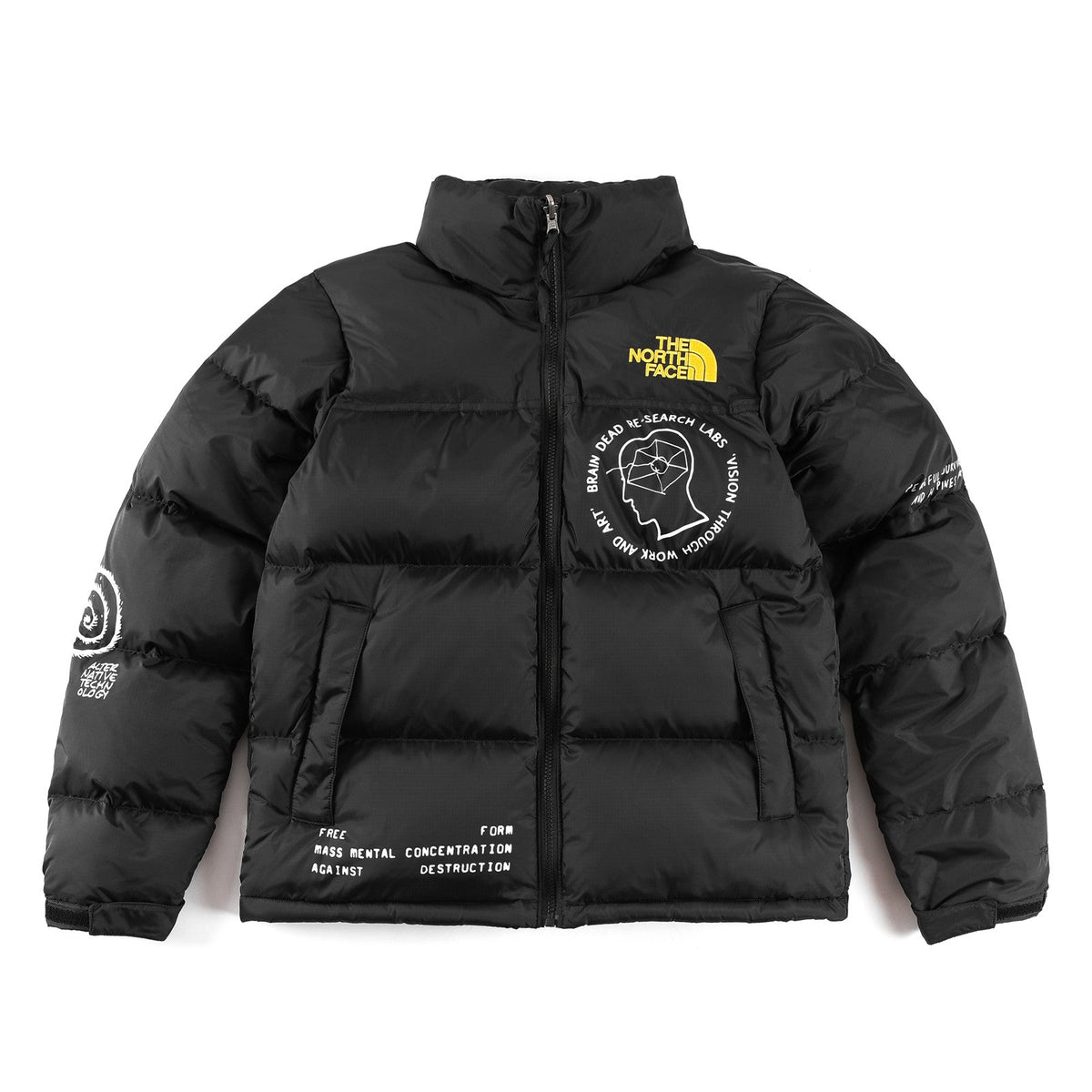 The North Face x Brain Dead Printed Puffer Jacket | Black | Women's & Men's Streetwear