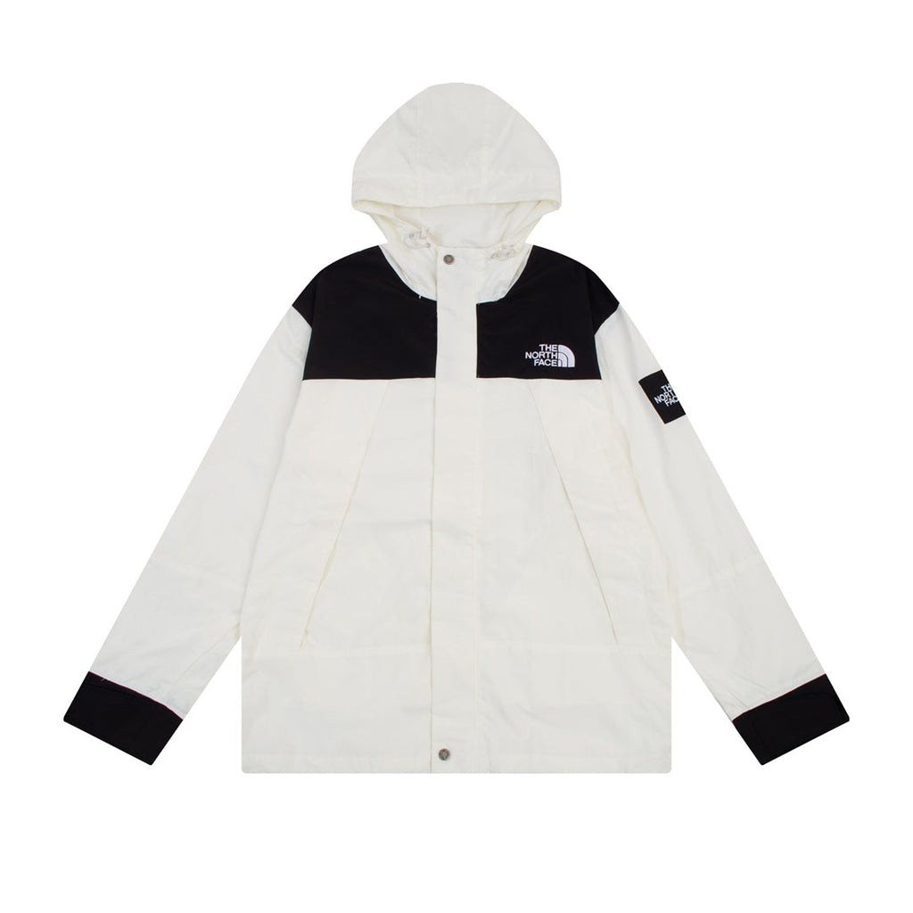 The North Face Men's Hooded Mountain Jacket | Off-White & Black Color Block