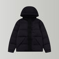 Moncler Women's Men's Thick Short Hooded Down Jacket - Black