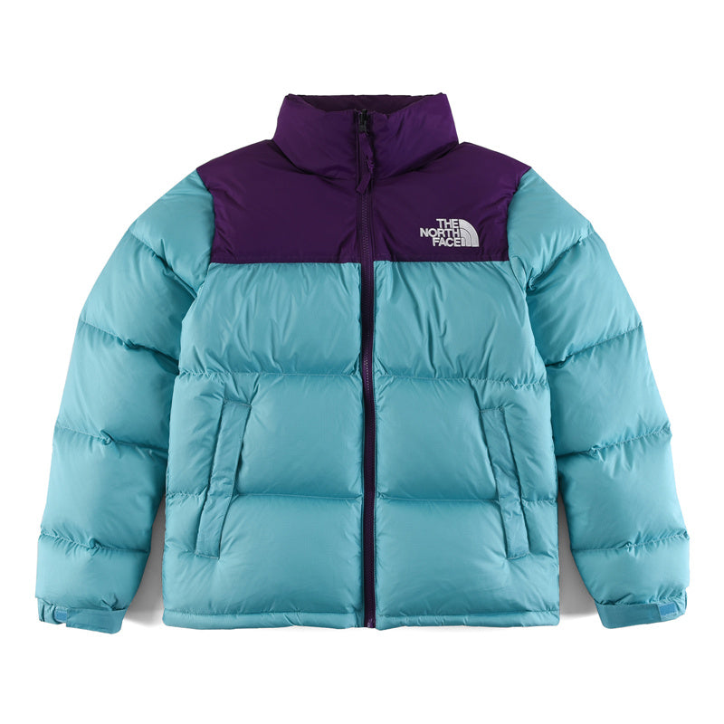 The North Face 1996 Retro Nuptse Jacket – Turquoise & Purple Color Block | Men's & Women's Styling