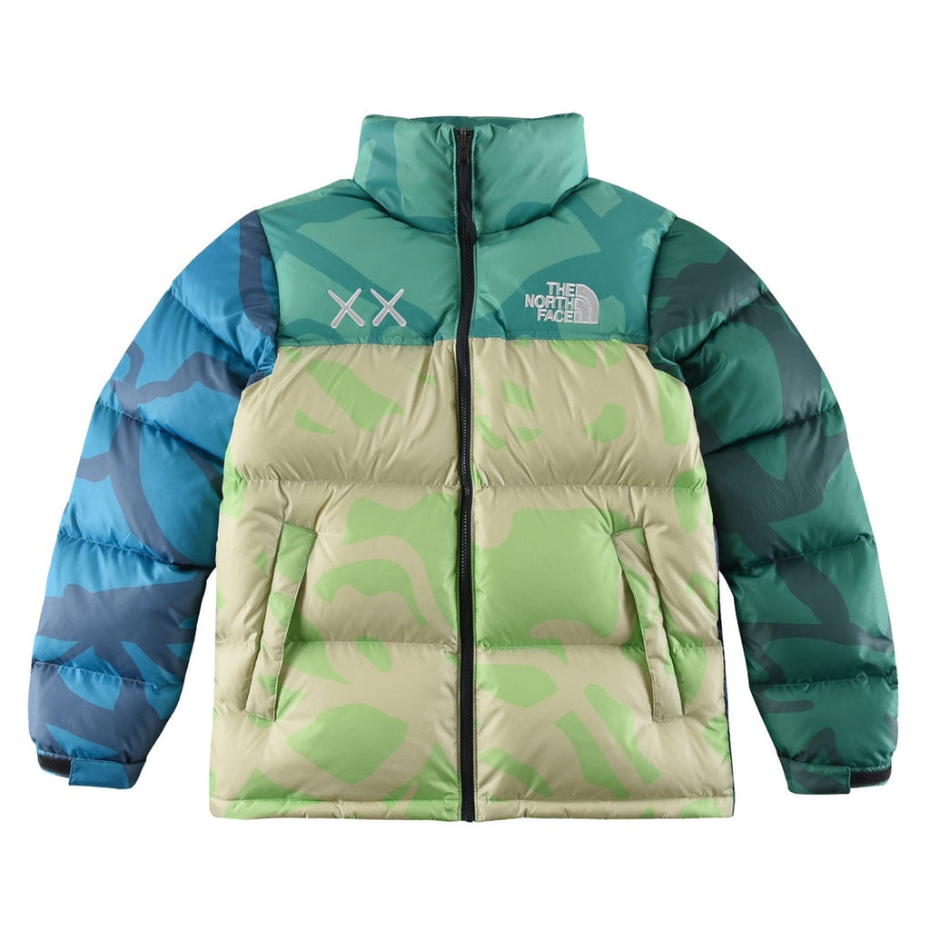 The North Face x KAWS 1996 Retro Nuptse Jacket Green Multi Camo