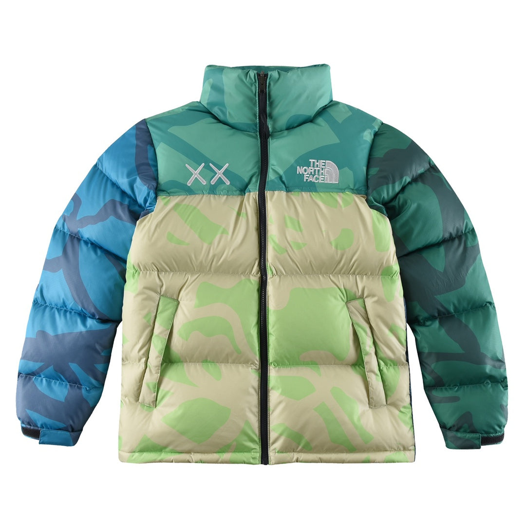 The North Face x KAWS 1996 Retro Nuptse Jacket Green Multi Camo