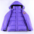 Canada Goose Women's Men's Short Hooded Down Jacket - Purple