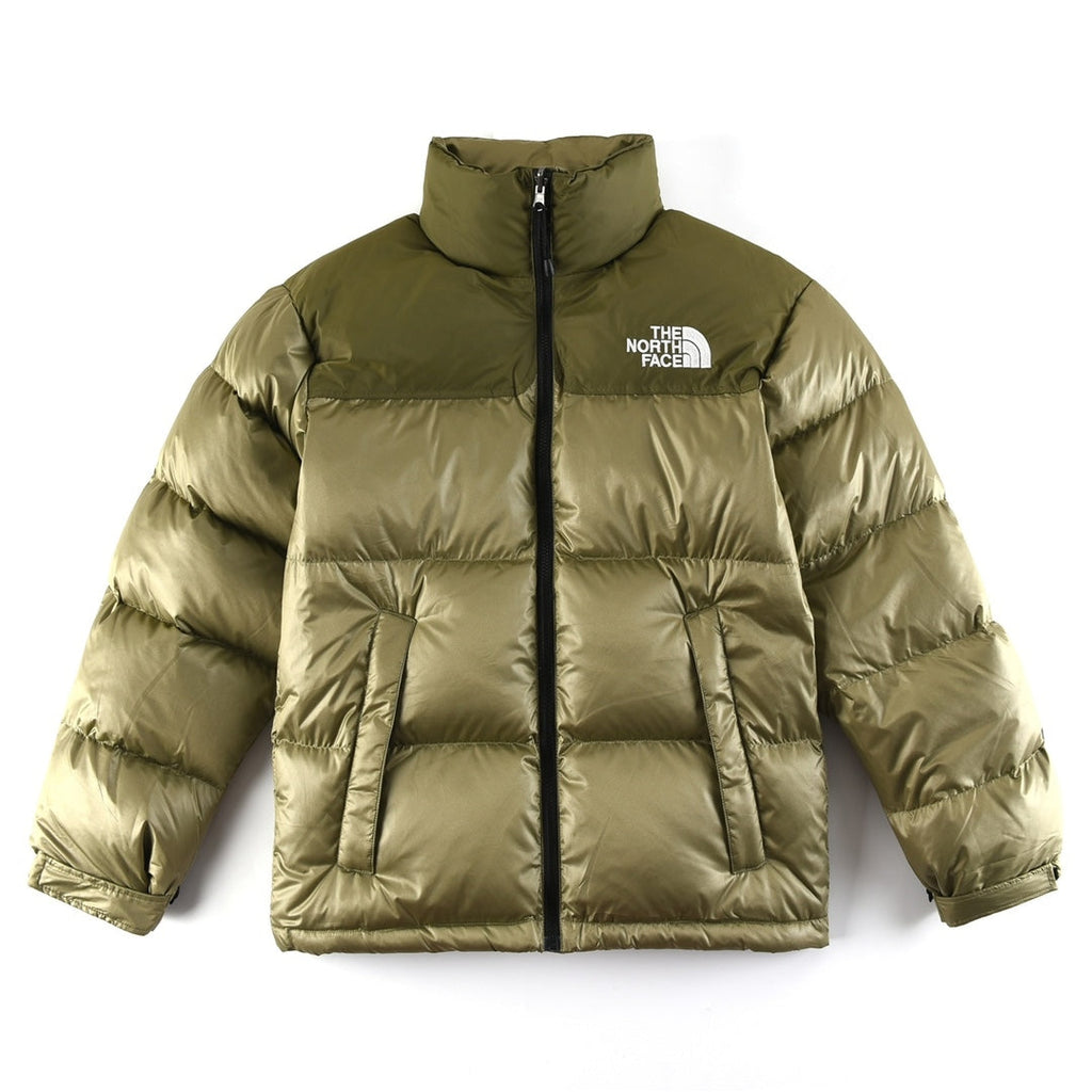 The North Face 1996 Retro Nuptse Jacket – Olive Green Color Block | Women's & Men's Styling