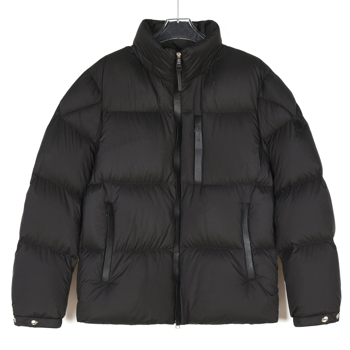 Moncler Women's Men's Thick Stand Collar Down Jacket - Black