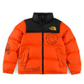 The North Face x Brain Dead Printed Puffer Jacket | Orange Color Block | Women's & Men's Streetwear
