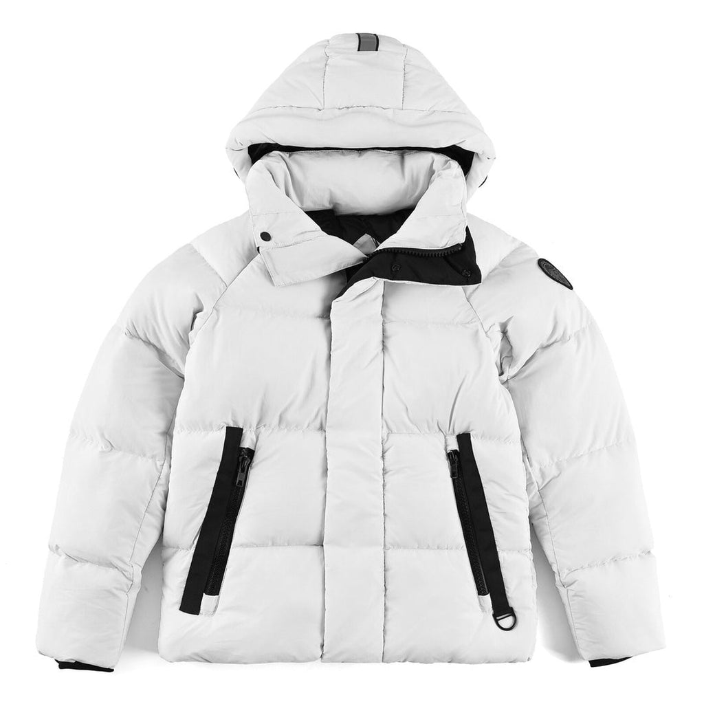Canada Goose Women's Men's Short Hooded Down Jacket - White
