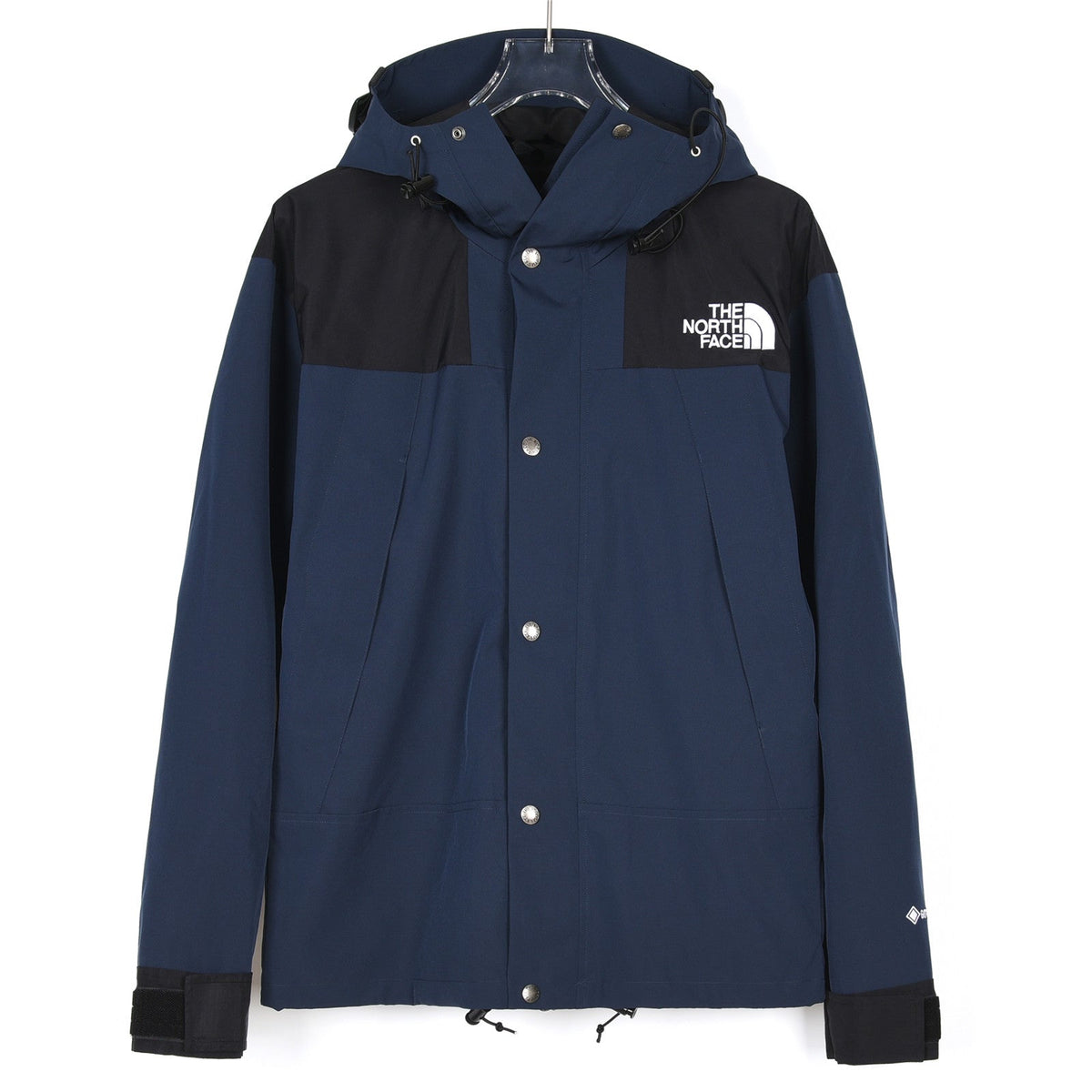 The North Face Men's Hooded Mountain Jacket | Navy Blue & Black Color Block