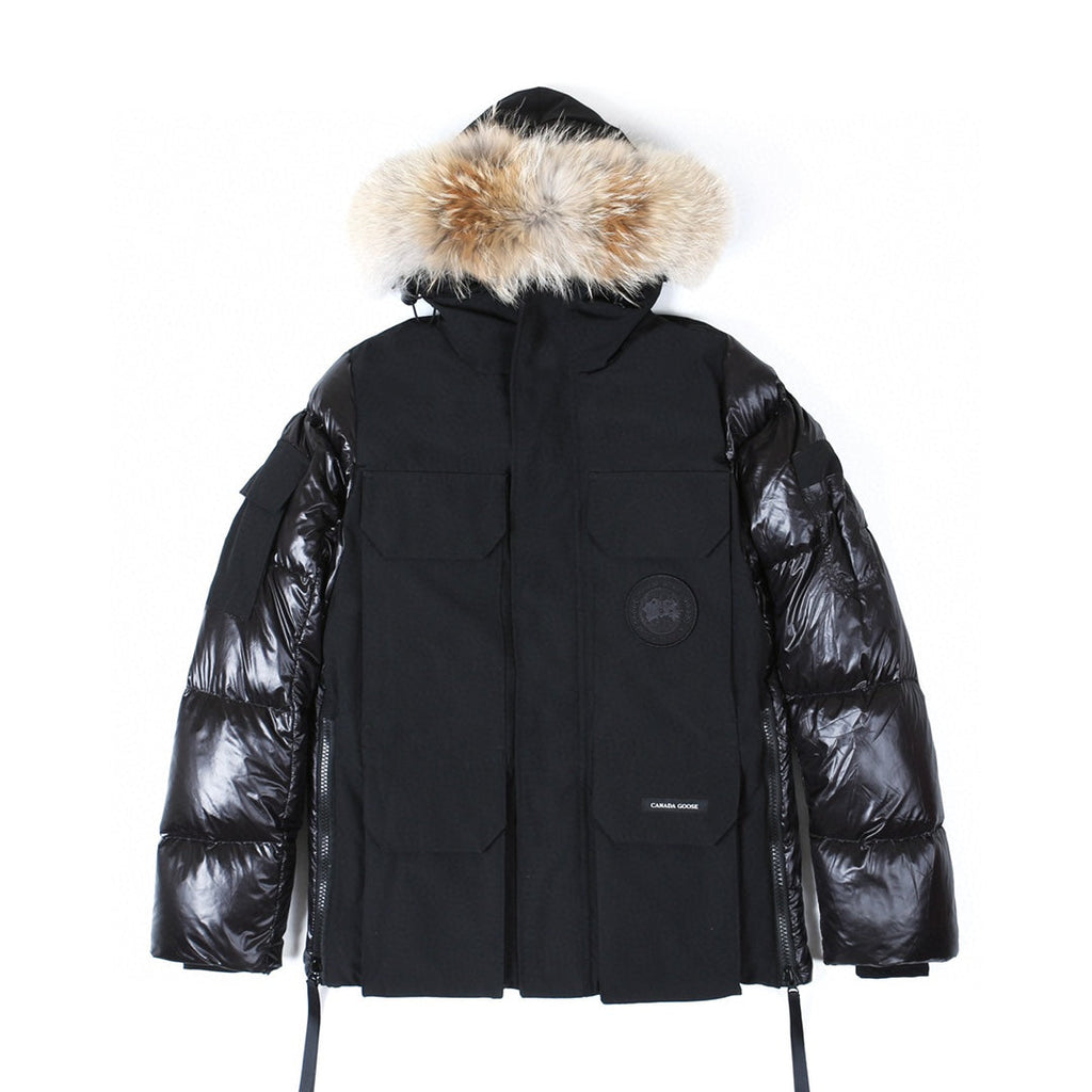 Canada Goose Women's Men's Patchwork Fur Hood Parka Jacket - Black