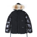 Canada Goose Women's Men's Patchwork Fur Hood Parka Jacket - Black